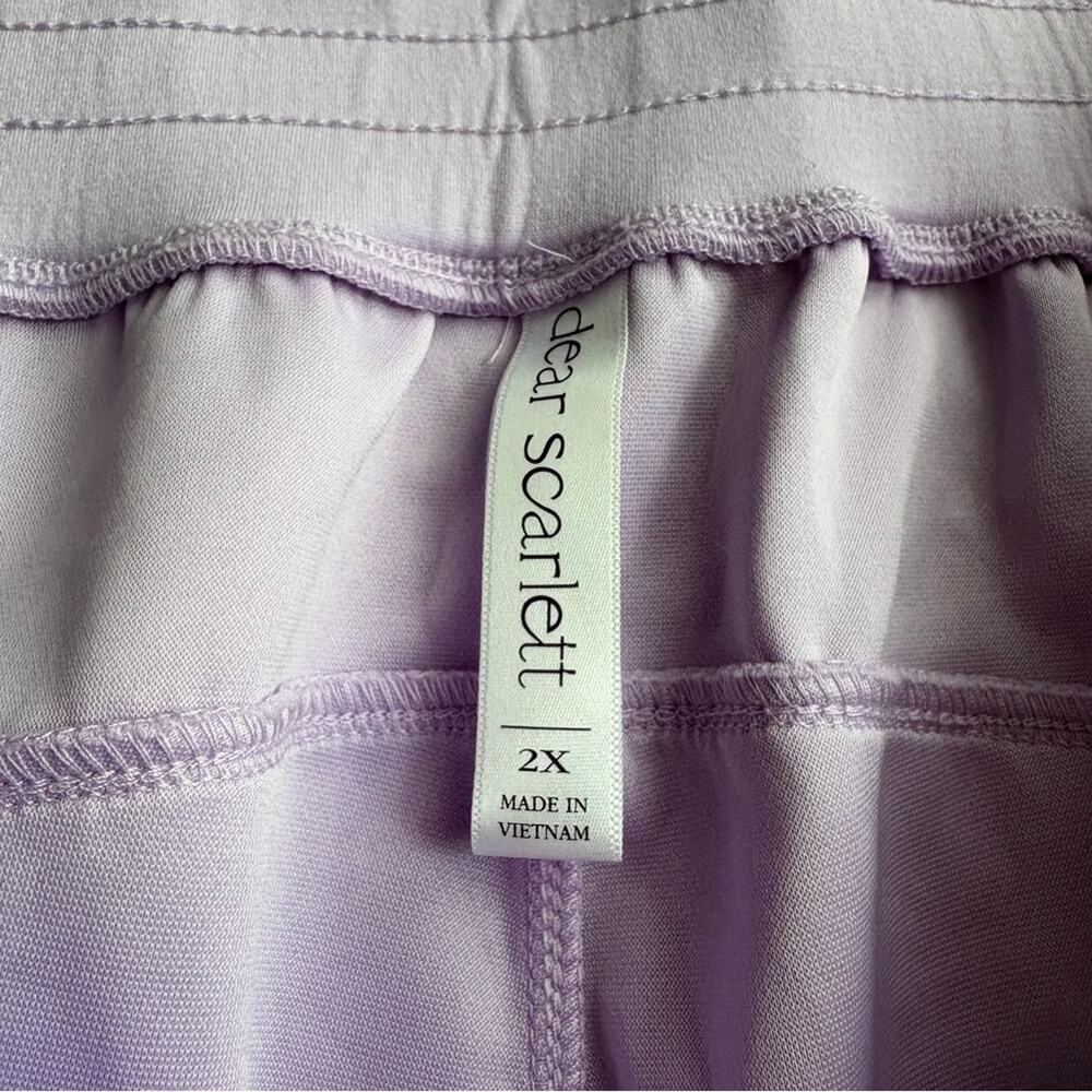 Scarlett Purple Track Pants with Elastic Cuffs and Drawstring Waistband - Picture 4 of 6
